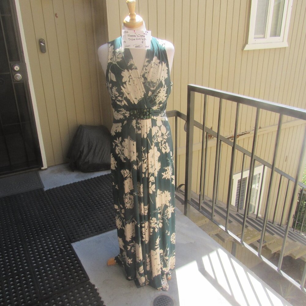 #309  NEW WOMEN'S LONG FLORAL PRINT SUMMER DRESS BY PHASE EIGHT  (SIZE 12US)